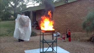 Fire Blanket Demo [upl. by Marcelo560]