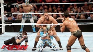 The Lucha Dragons vs Rusev amp Alberto Del Rio Raw February 8 2016 [upl. by Inram703]