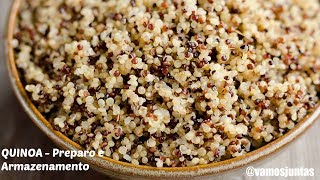 QUINOA  preparo e armazenamento [upl. by Einaffit]