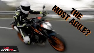 2023 KTM 890 Duke R in comparison test Sporty midrange naked bikes 2023 [upl. by Silvan]