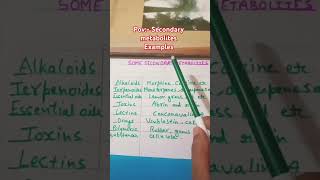 Examples od secondary metabolites  class 11 ch Biomolecules neet  biology motivation [upl. by Ginevra]