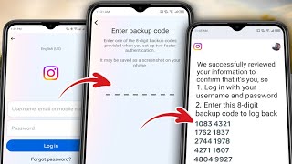 How to Get 8 Digit Backup Code for Instagram without Login  Instagram Two Factor Authentication [upl. by Gayle50]