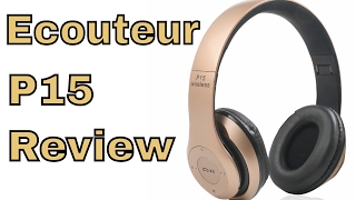 Ecouteur Sans fil P15 Pliable avec Microphone Bluetooth Fm Radio Francais Review ThinkUnBoxing [upl. by Nawat]