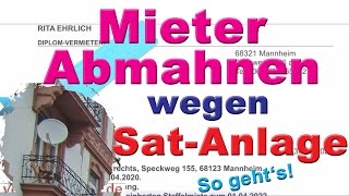 SatAnlage an Fassade  Mieter abmahnen wegen unerlaubter Installation Vermietershopde [upl. by Mercie]