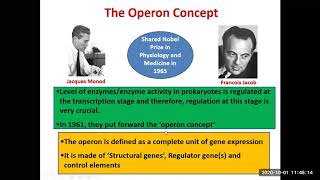 Lecture 18  The Operon Concept [upl. by Silverstein]