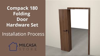 Milcasa Srore  Compack 180 Folding Door Hardware Set  Installation Process [upl. by Westbrooke]