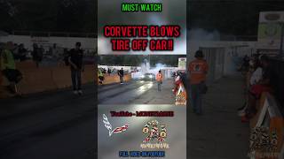 Corvette Blows Tire Off Car  GOES FLYING  corvette subscribe [upl. by Aninat]