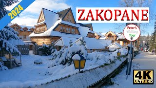 Zakopane ❤️ Poland ❤️ January 2024 ❤️ Walking Tour 4K [upl. by Pronty487]