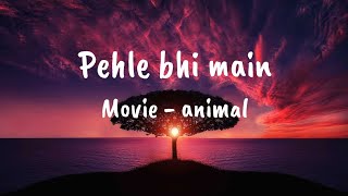 Pehle Bhi Main Lyrics  Animal song  sing by Vishal Mishra  Official Audio [upl. by Kerin]