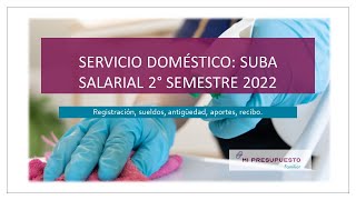 Servicio doméstico sueldos y aportes 2° semestre 2022 [upl. by Morville829]