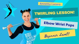 Baton Twirling Lesson Elbow wrist pops [upl. by Inalial335]