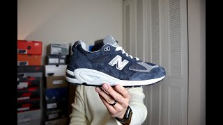 New Balance 990v2 Navy  How good are they Onfeet look newbalance990v2 990v2navy [upl. by Einnel316]