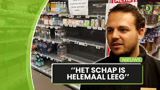 Lege schappen in supermarkten in Wehl en Didam door vervuild drinkwater [upl. by Evars]