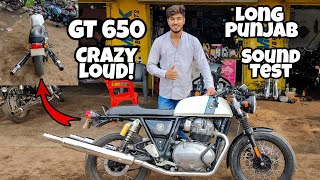 GT 650 pe 2 LONG PUNJAB laga di Bullet 350 vs GT 650 with Loud Long Punjab Exhaust MxK [upl. by Arette]