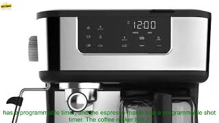 1005005866130084 Farberware Dual Brew 10 Cup Coffee  Espresso Black and Stainless Fi [upl. by Eanrahs]