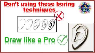 How to draw ear step by step  Easy drawing ear  Ear easy drawing for beginners  ear drawing [upl. by Nimad616]