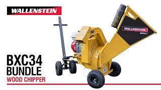 Wallenstein BXC34 Bundle Wood Chipper [upl. by Adlez451]