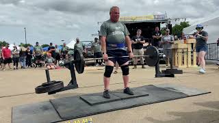 405 Lbs Silver Dollar Deadlift for 14 reps in competition [upl. by Htepsle679]