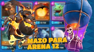 MAZO DE SABUESO DE LAVA Y GLOBO PARA ARENA 12  Clash Royale 2021 lavaloon [upl. by Rellek]