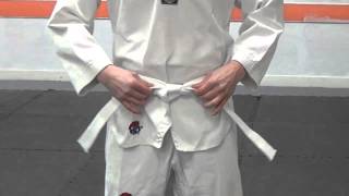 How To Tie Your Belt For Taekwondo [upl. by Eniamrahc87]