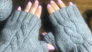 Guantes sin dedos con trenza [upl. by Yasmin]