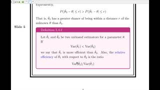 Mathematical Statistics 54 Properties of Estimators Unbiasedness and Efficiency [upl. by Ahmar884]