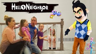 Hello Neighbor in Real Life Fingerling Minis Scavenger Hunt WE RESCUE A KID [upl. by Janos]