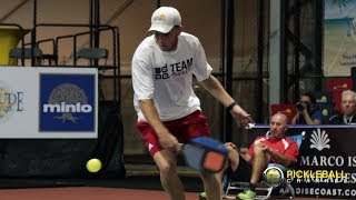 Men’s Singles Pro Gold from the Minto US Open Pickleball Championships 2017  Yates vs Johns [upl. by Enenej578]