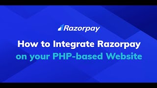 Integrate PHP Website with Razorpay Payment Gateway [upl. by Artinahs803]