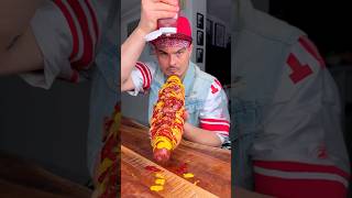 How to eat STREET FOOD properly😎❤️🌭 CHEFKOUDY [upl. by Quartas]