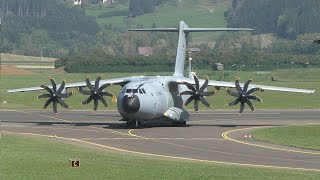 AIRPOWER 24  German Air Force Airbus A400M 5424 landing at Zeltweg Air Base [upl. by Winikka868]