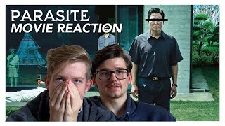 PARASITE 2019  MOVIE REACTION  REVIEW  FIRST TIME WATCHING [upl. by Nagap]