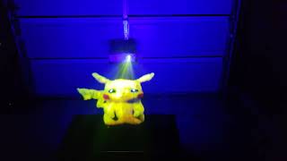 Pikachu Pokemon Hologram Projected On A Fog Machine [upl. by Jacky479]