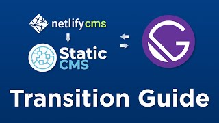 Netlify CMS to StaticCMS Transition Guide using Gatsby JS [upl. by Tihw]