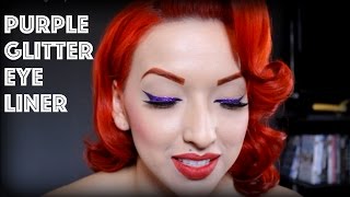 Glitter Winged Eyeliner Tutorial [upl. by Nnarual]