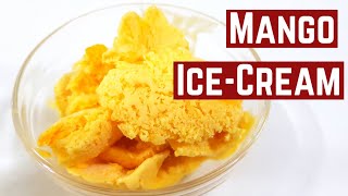 How To Make Mango Ice Cream  Cara Membuat Aiskrim Mangga [upl. by Saixela768]