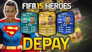 FIFA 15  DEPAY HERO 2 FIFA 15 ULTIMATE TEAM HEROES amp VILLAINS [upl. by Kameko970]