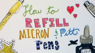 How To Refill Micron and Pitt Artist Pens [upl. by Ladd]