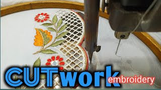 Machine embroidery cutwork border designs  Cut work embroidery sleeve design  embroidery designs [upl. by Gollin]