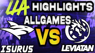 ISURUS VS LEVIATAN GAMES HIGHLIGHTS  LEAGUE OF LEGENDS  LLA DÍA 2 2024 [upl. by Hsina937]