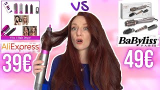 Je teste le quotFAUX DYSON AIRWRAPquot dALIEXPRESS vs BABYLISS BROSSE SOUFFLANTE [upl. by Ydnir]