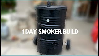 One Day DIY Smoker Build And Cook  Ugly Drum Smoker [upl. by Nomolos]