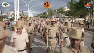 Hindu Maha ganapati police rally 2024 🚨🚔police karnatakapolice ganapati chitradurga [upl. by Airamasor]