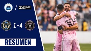 🏆 El INTER MIAMI de MESSI goleó 4 a 1 al PHILADELPHIA y se CLASIFICÓ a la FINAL de la LEAGUES CUP [upl. by Ariaic]