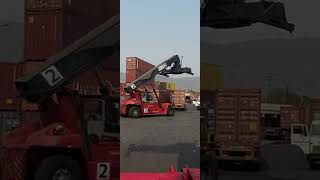 Reach Stacker kalmar accident video palace like follow kre [upl. by Rodrique]