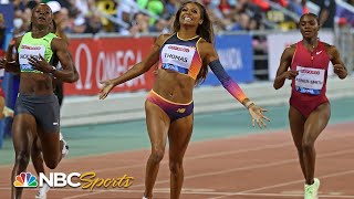 Gabby Thomas ties an Allyson Felix record with 200m win in Doha  NBC Sports [upl. by Nikita]