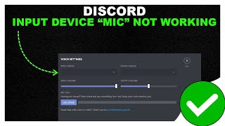 Fix Discord Mic Issues Simple Solutions for Input Device Problems [upl. by Natsud373]