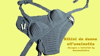 bikini da donna alluncinetto tutorial parte 12 [upl. by Pozzy]