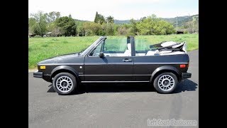 Well Preserved Original 1987 VW Rabbit Cabriolet for Sale [upl. by Narib819]