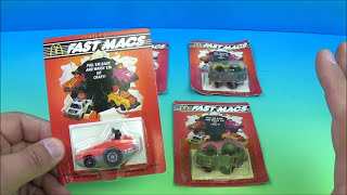 1985 FAST MACS FULL SET OF 4 McDONALDS HAPPY MEAL COLLECTIBLES VIDEO REVIEW [upl. by Sandye]